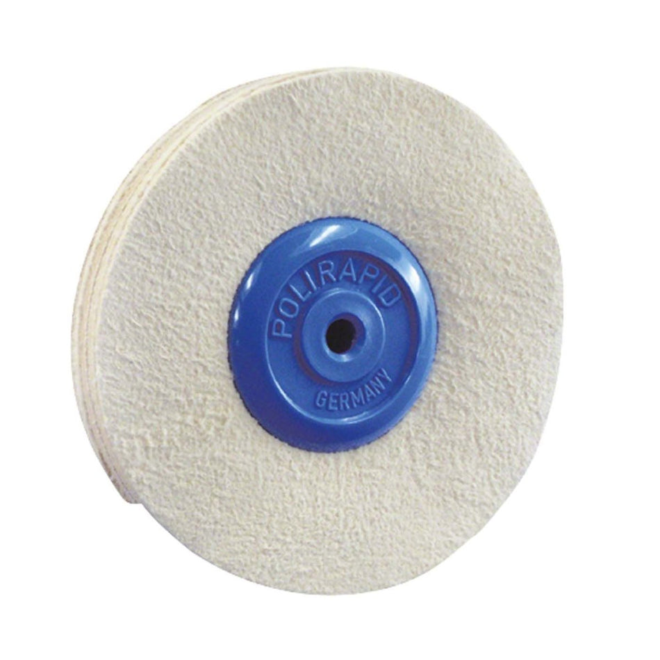 Suede buff with plastic core, polisher, Ø 90 mm, thickness: 6 mm, pack of 1