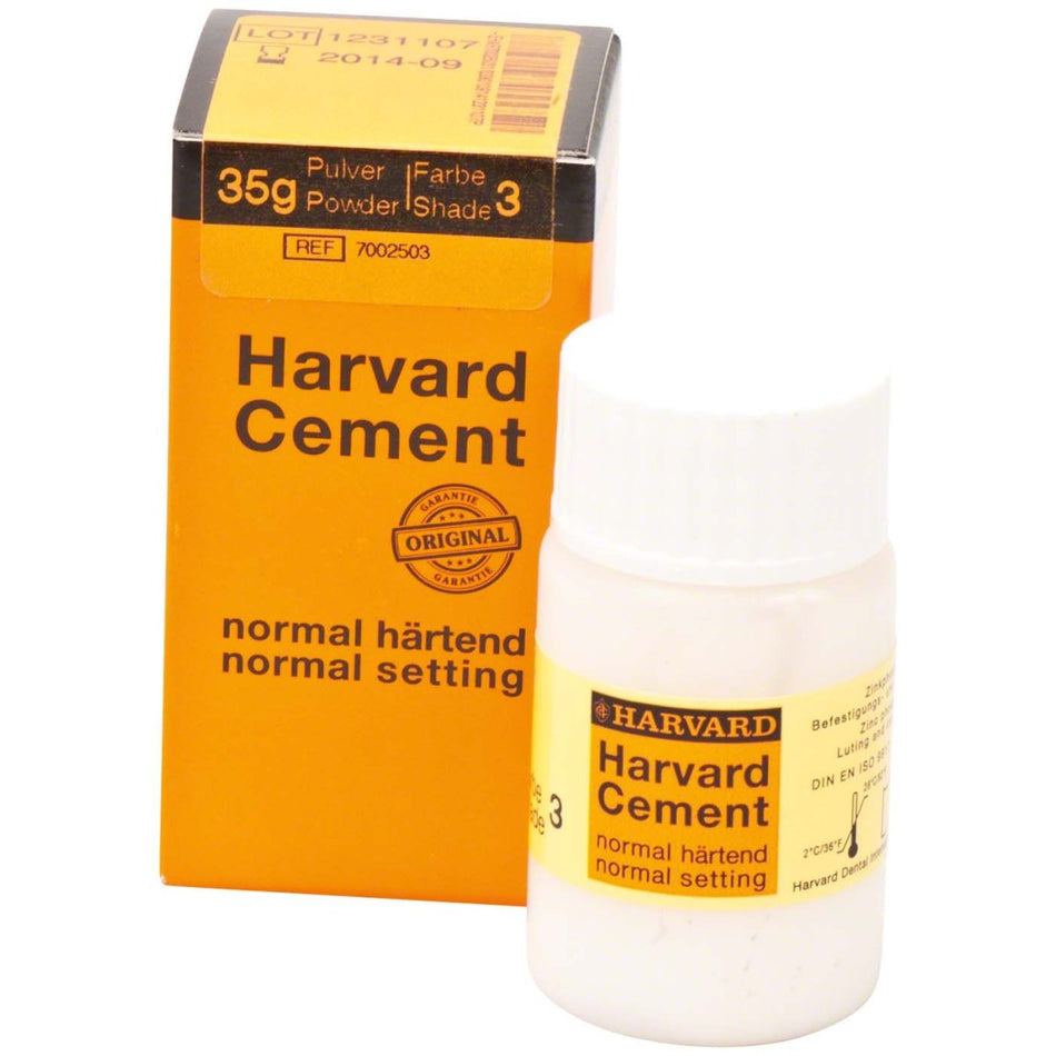 Harvard Cement, zinc phosphate cement, normal hardening, whitish yellow, pack of 35 g