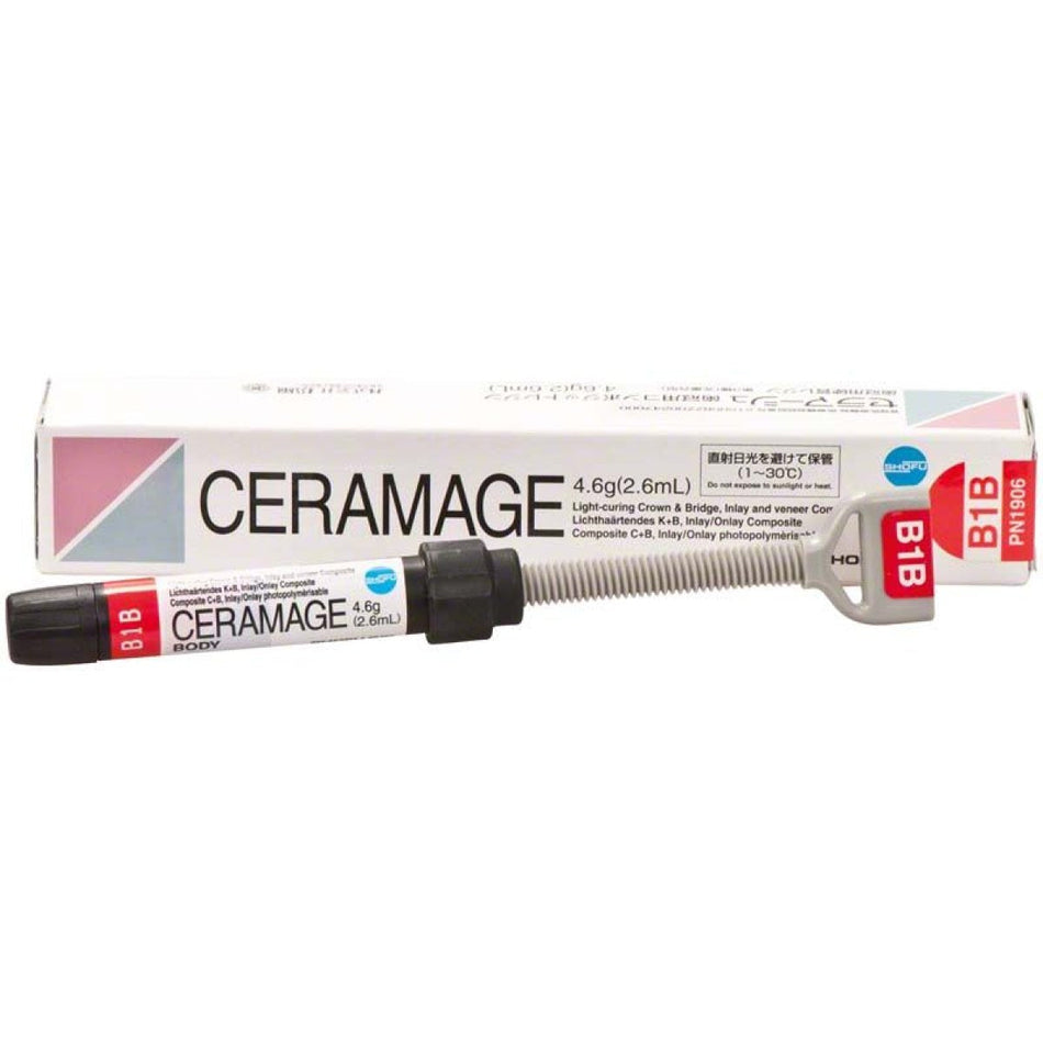 Ceramage dentin mass, B1, syringe of 4.6 g