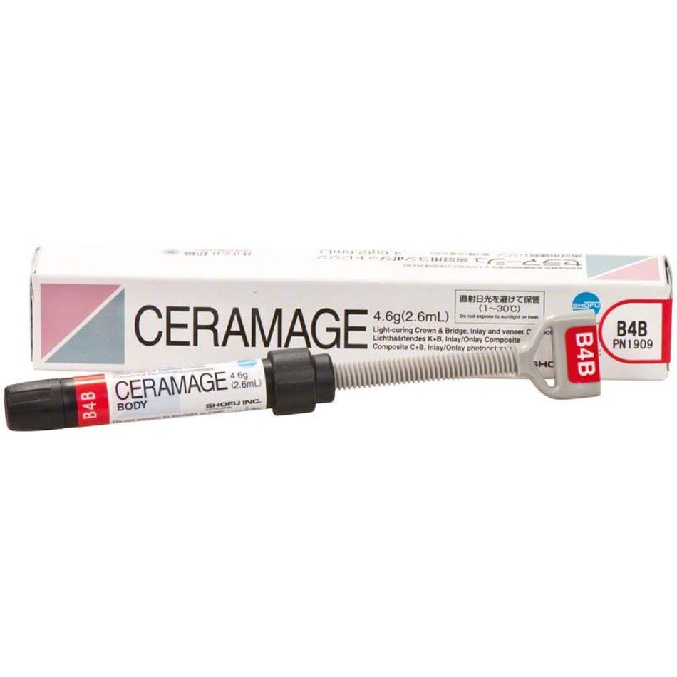 Ceramage dentin mass, B4, syringe of 4.6 g