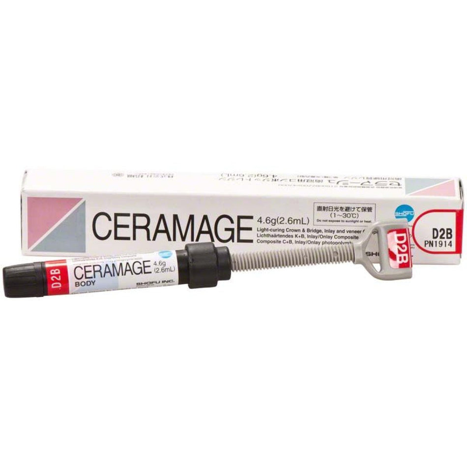 Ceramage dentin mass, D2, syringe of 4.6 g