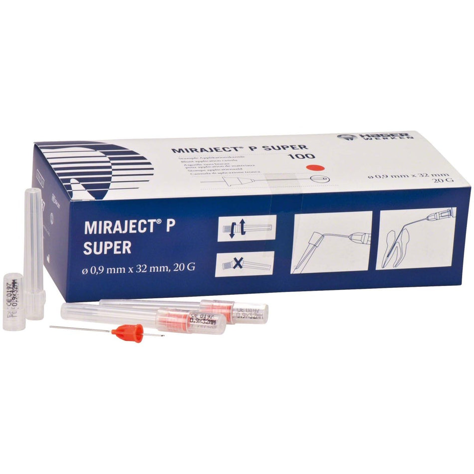 Miraject P/P Super, 0.9 × 32 mm, 20G, red, pack of 100