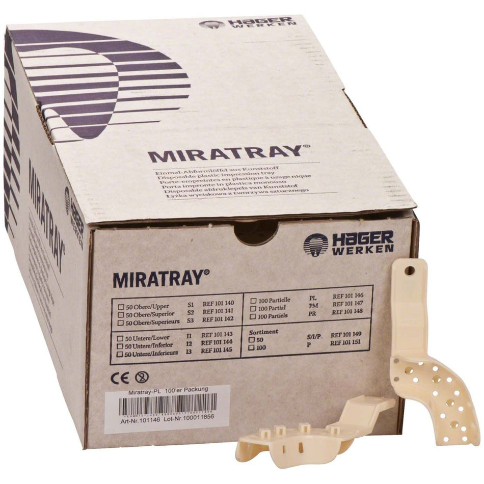 Impression tray Miratray Partial, left, PL, box of 100 pieces