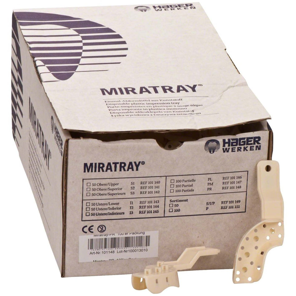 Miratray Partial, impression tray, right, PR, pack of 100