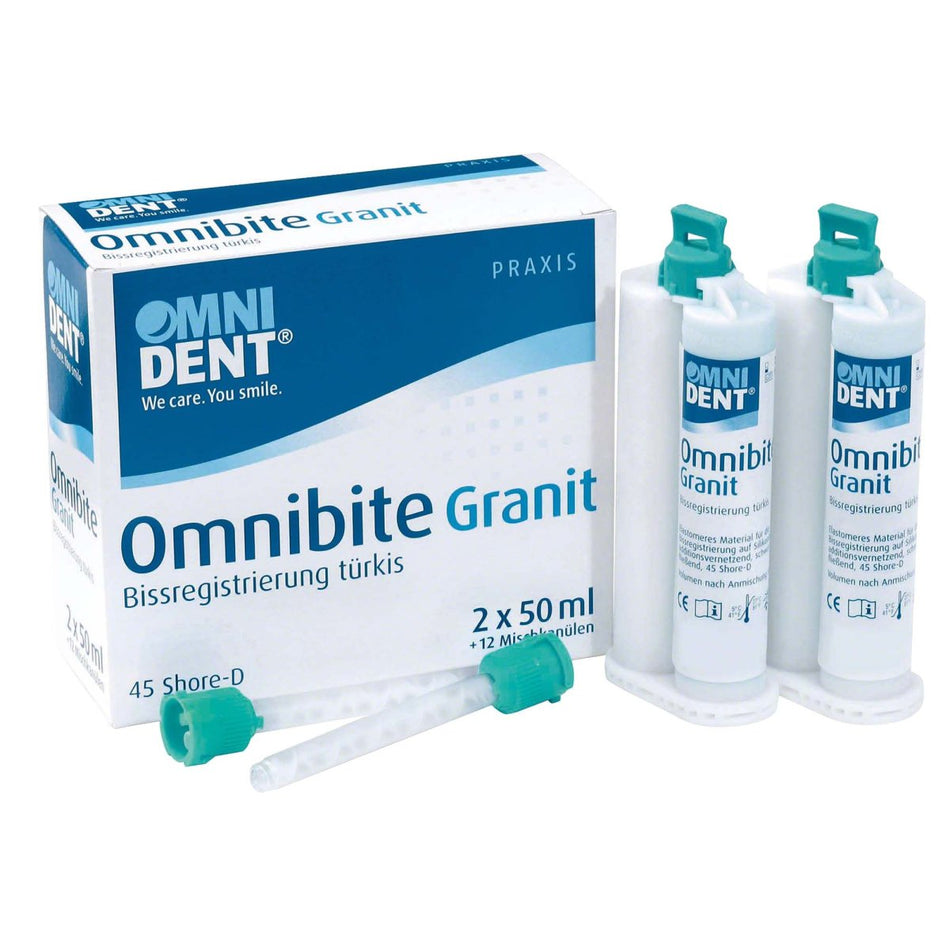 Omnibite Granit, bite registration material, 2 double cartridges of 50 ml each