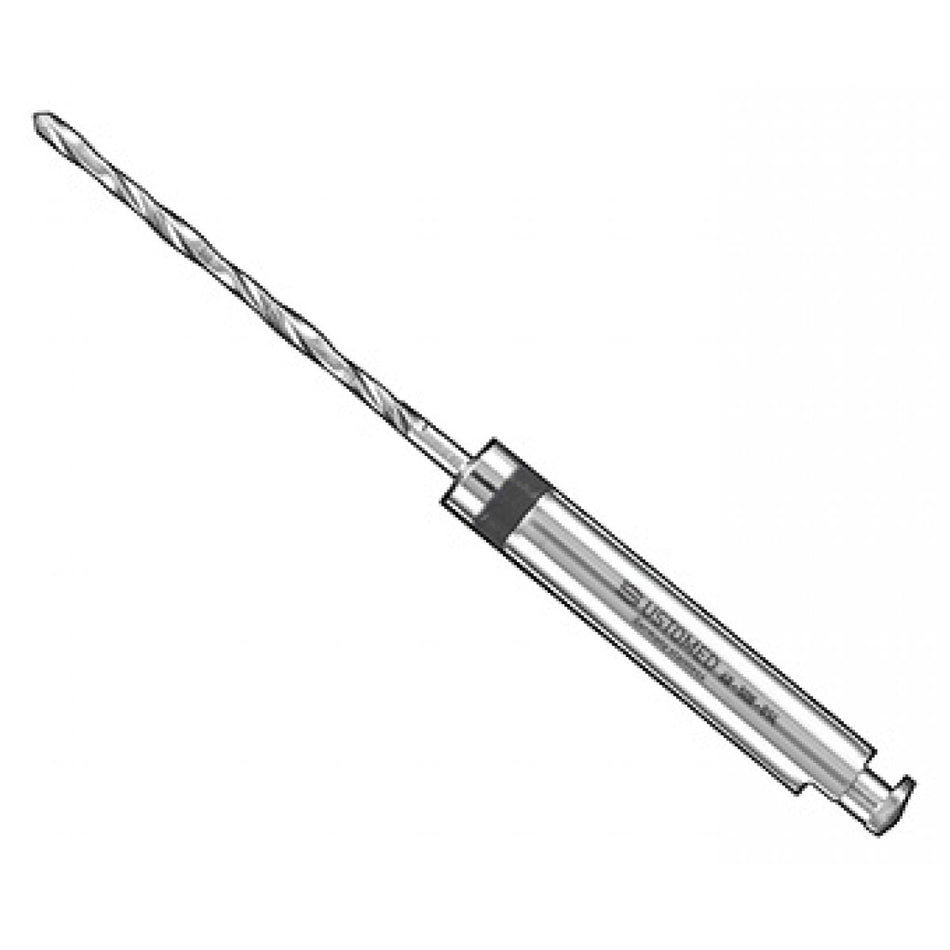 Pilot drill, Ø 0.8mm, 14mm, including depth mark.