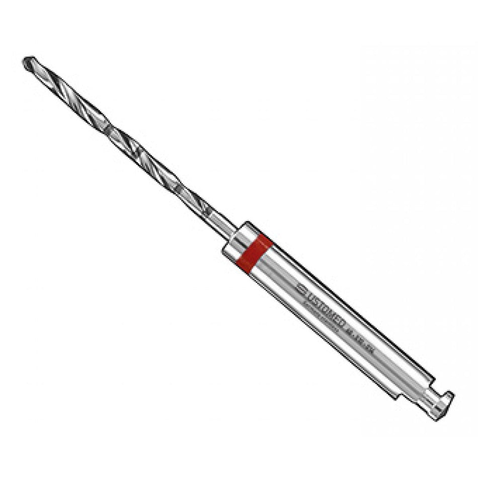 Pilot drill, Ø 1.0mm, 14mm, including depth mark.