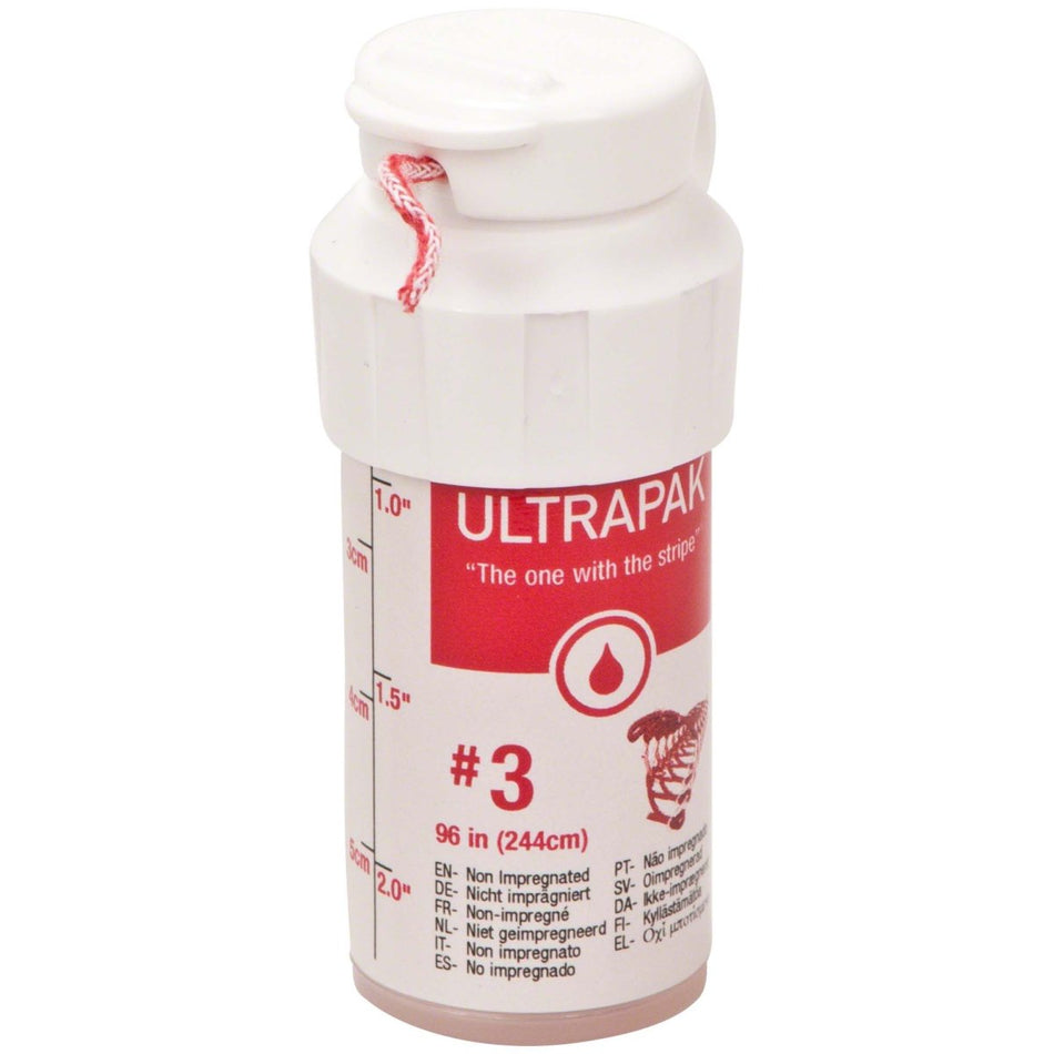 Ultrapak CleanCut, size 3, red-white, can of 244 cm of thread