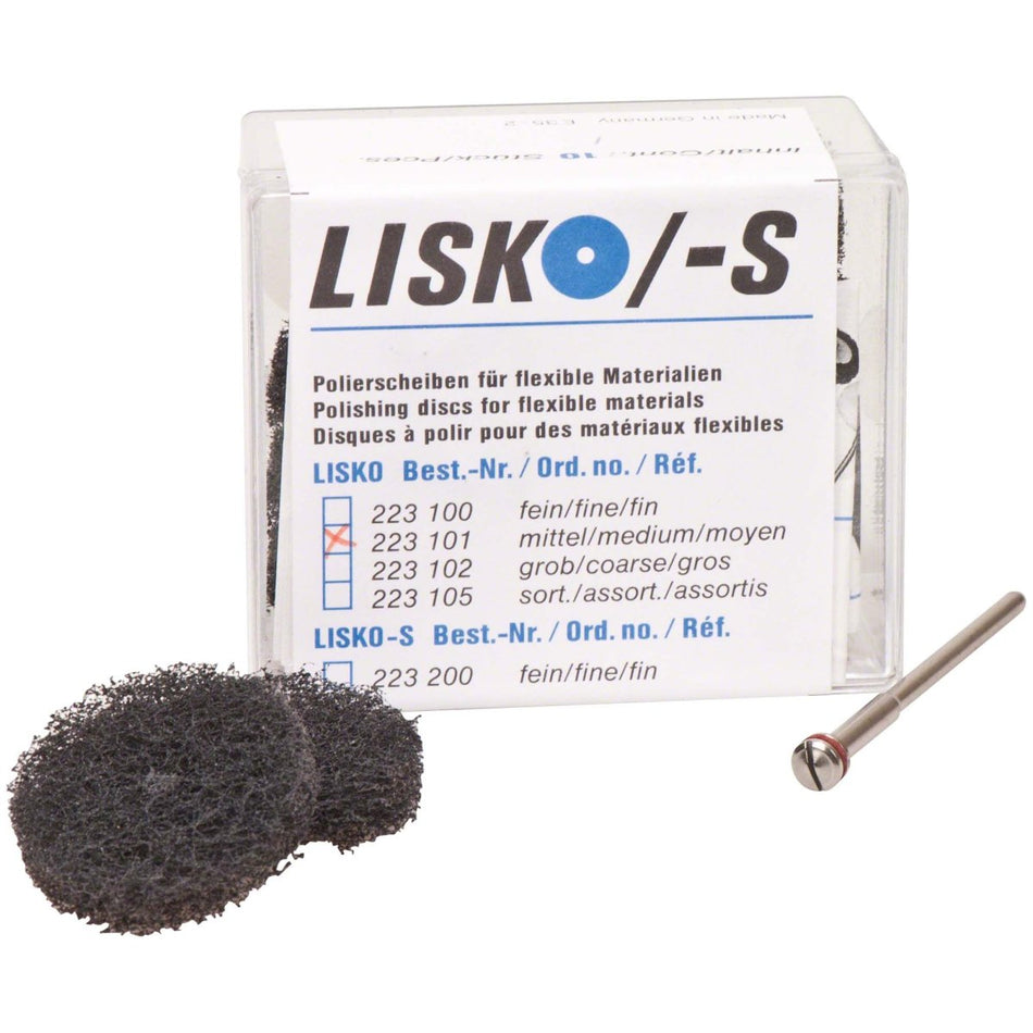 Lisko polishing discs, 28 mm, medium, grey, pack of 10