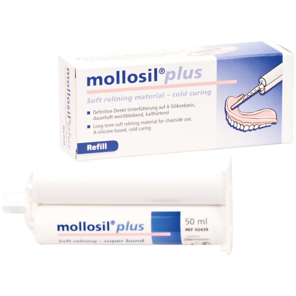 Mollosil plus, direct relining, gingiva colours, set, double cartridge search à 50 ml