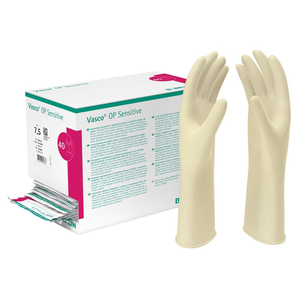 Vasco OP Sensitive, size 7.5, sterile, powder-free, pack of 40 pairs