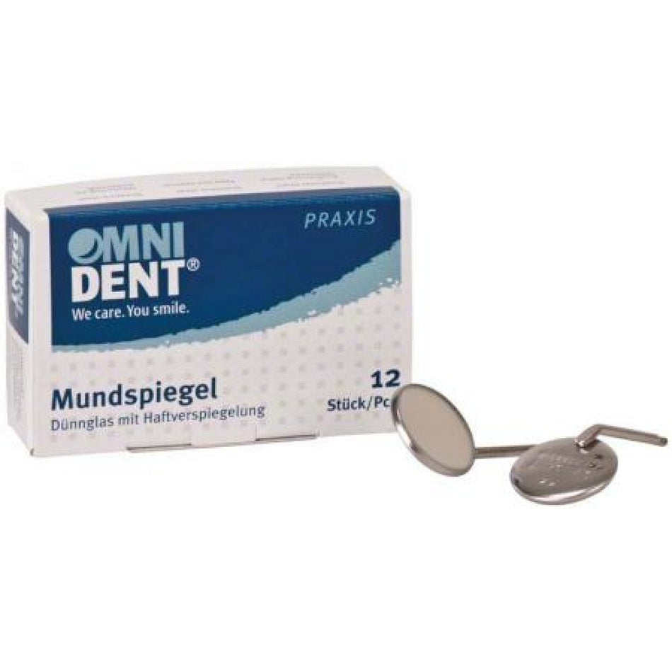 Mouth mirror standard, No. 4 flat, 22 mm, pack of 12