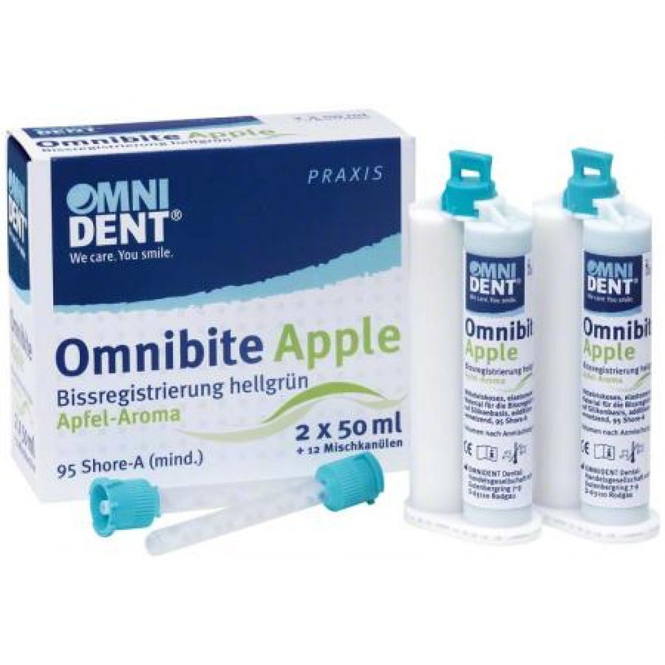 Omnibite Apple, light green, 2 double cartridges of 50 ml each