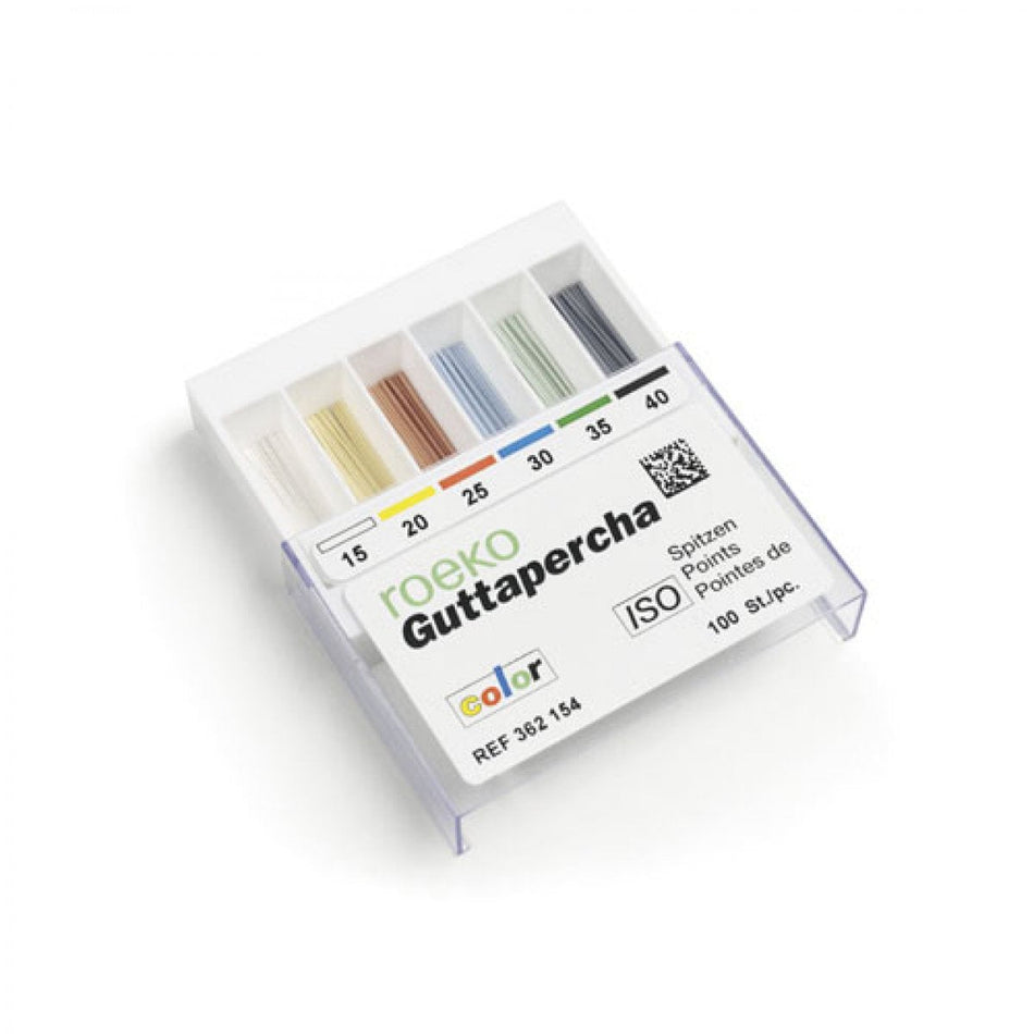 Roeko gutta-percha points ISO-Color | Gutta-percha tips color, green ISO 035, 100 pieces