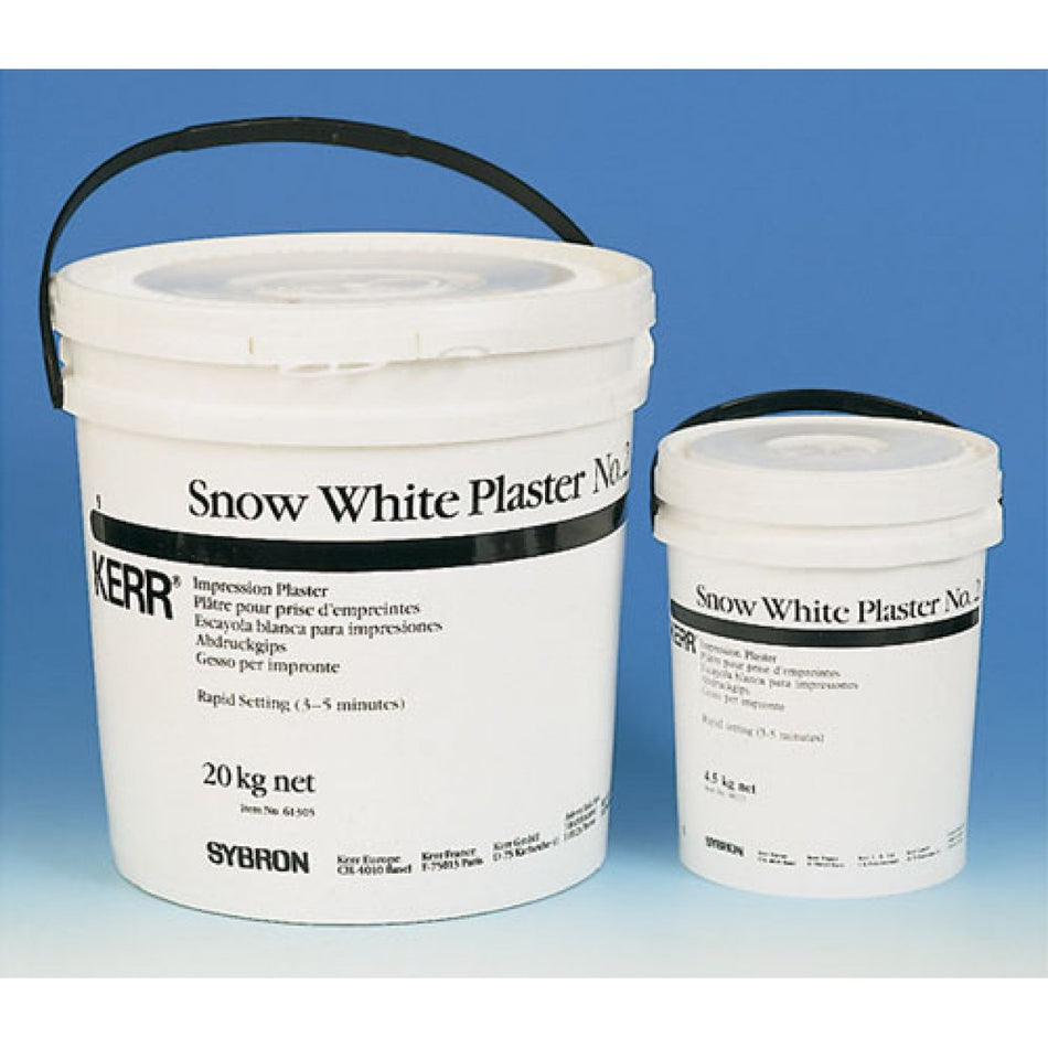 Snow White Impression Plaster, No. 2, white, 4.5 kg bucket