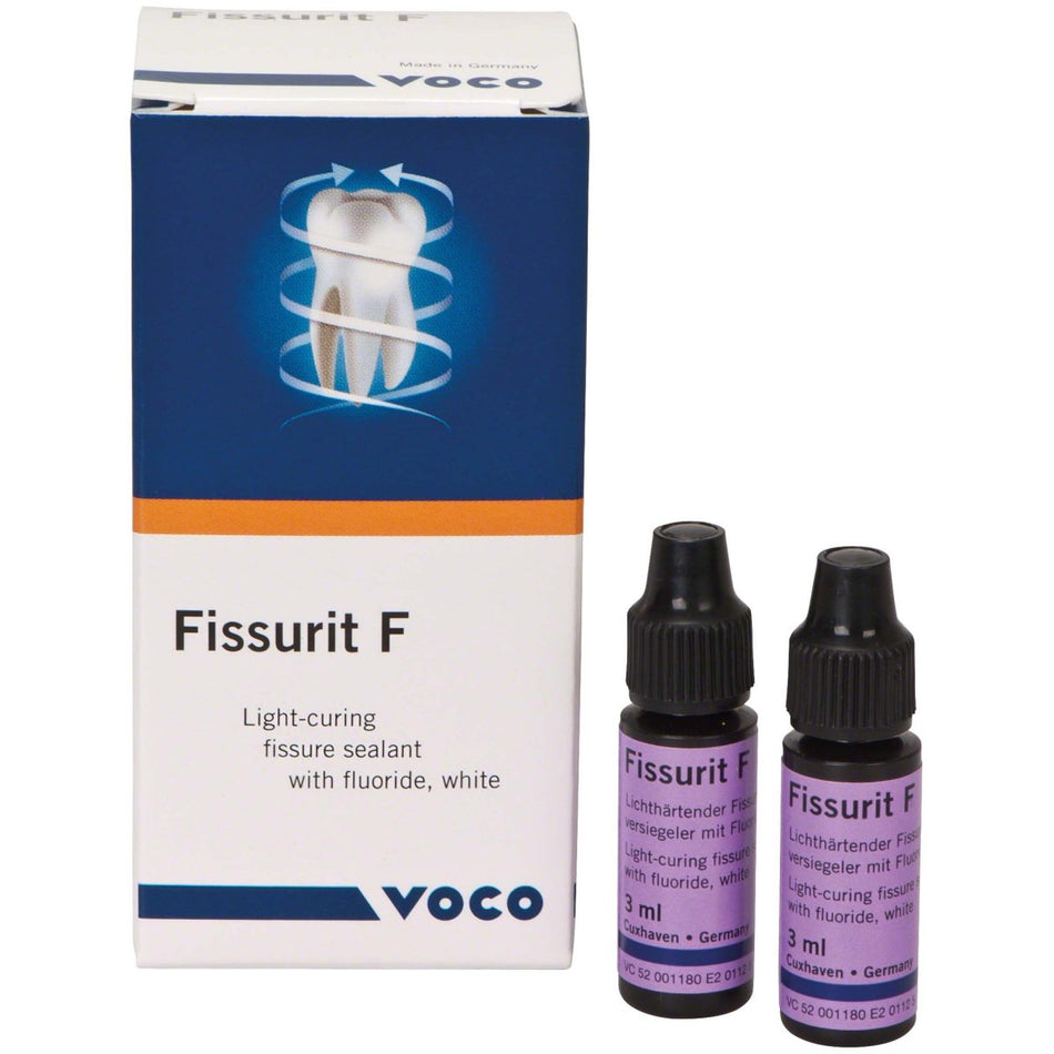 Fissurit F, fissure sealant, light-curing, white, 2 bottles of 3 ml each