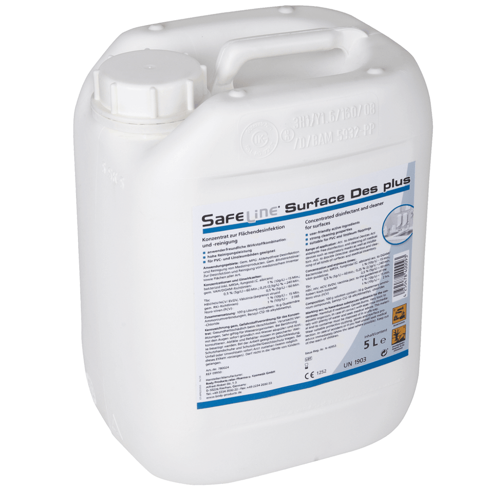 SAFELINE Surface Des Plus - surface disinfection, concentrate, 5 l