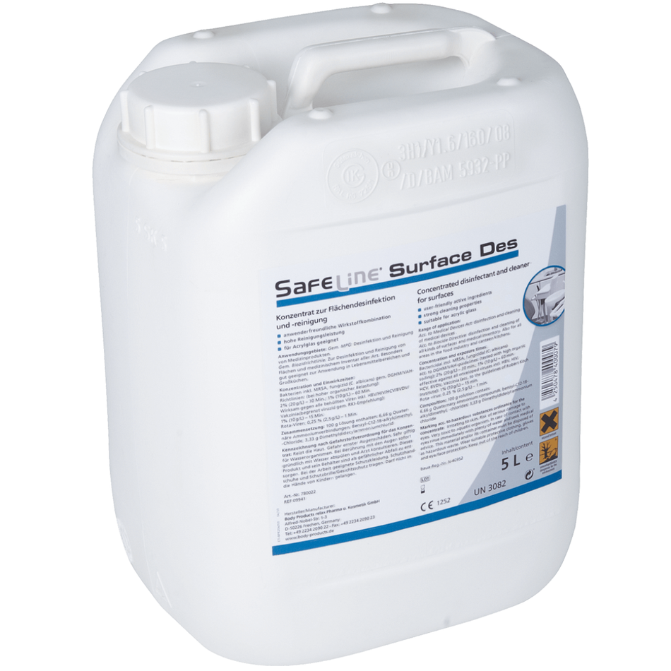 SAFELINE Surface Des - surface disinfection, concentrate, 5 l