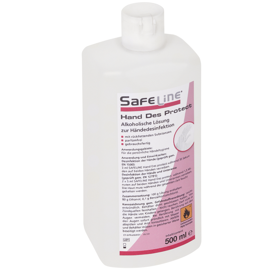 SAFELINE Hand Des Protect - Moisturising hand disinfectant, 500 ml