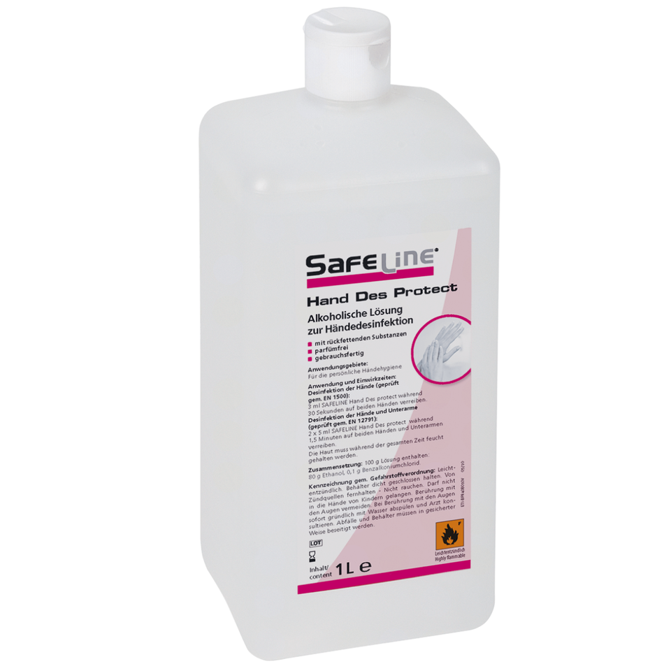 SAFELINE Hand Des Protect - Moisturising hand disinfectant, 1 l