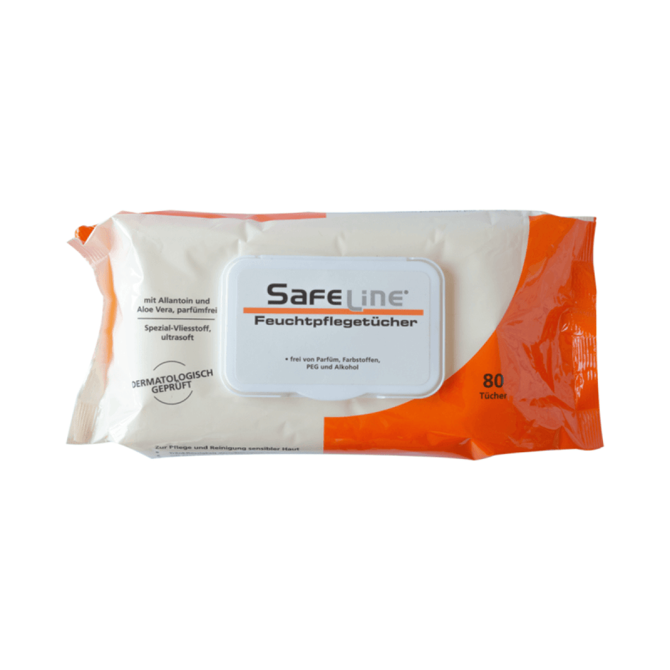 SAFELINE - Wet wipes in a bag with pop-up lid, 80 pieces