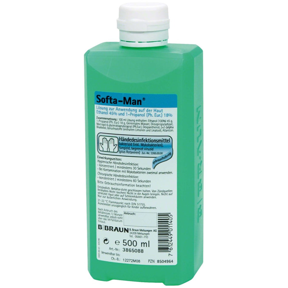 Softa-Man, hand disinfectant, bottle of 500 ml