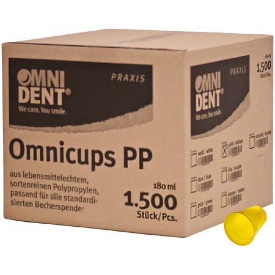 Omnicups PP box 1,500 pcs. yellow