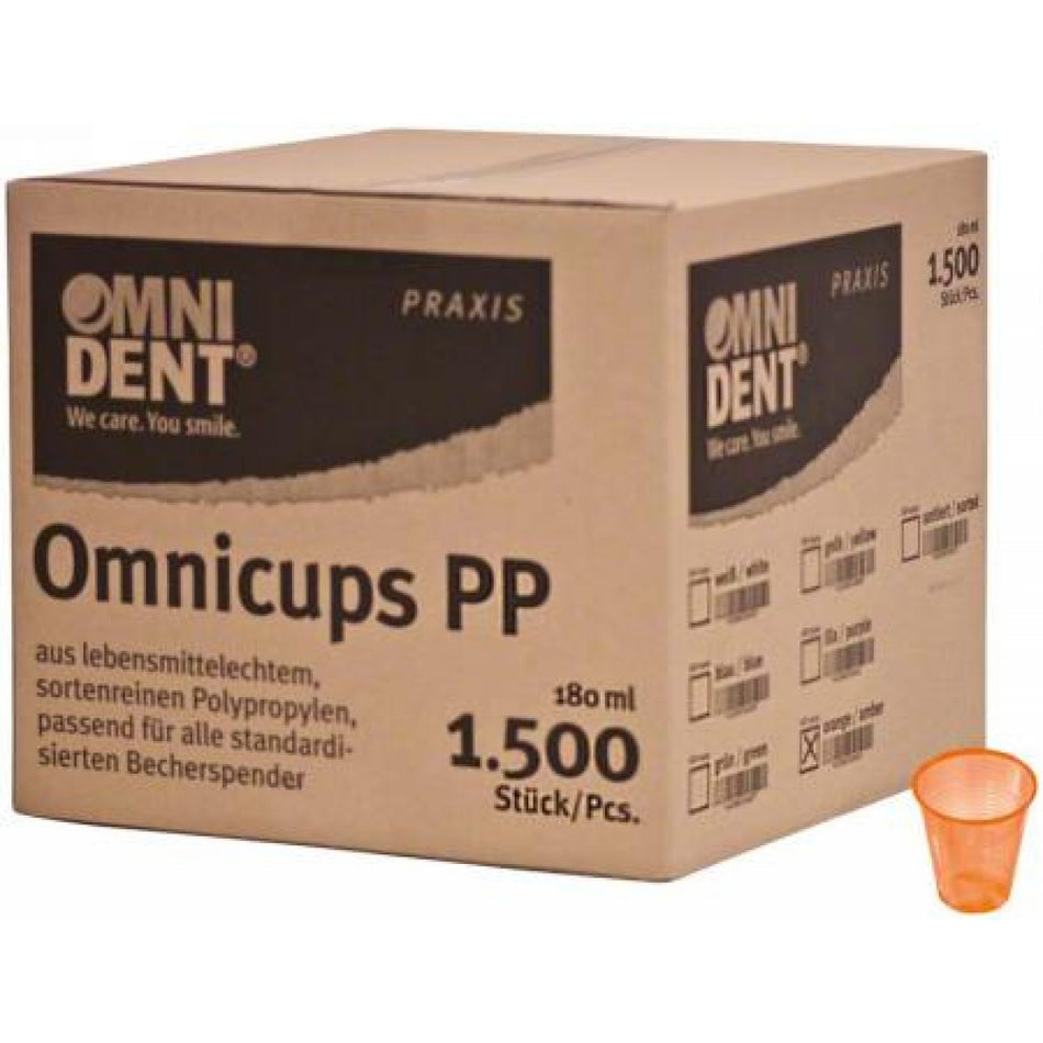 Omnicups PP box 1,500 pieces orange