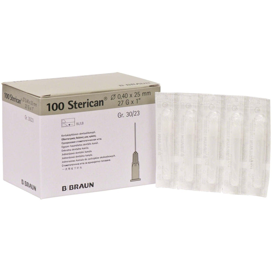 Sterican dental cannulas, 0.4 × 25 mm (30/23), G27, grey, pack of 100