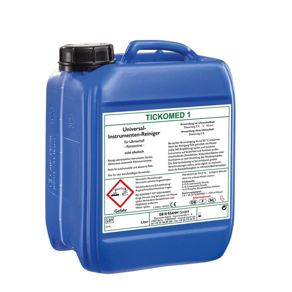 Tickomed 1, universal instrument cleaner, 5 litre canister