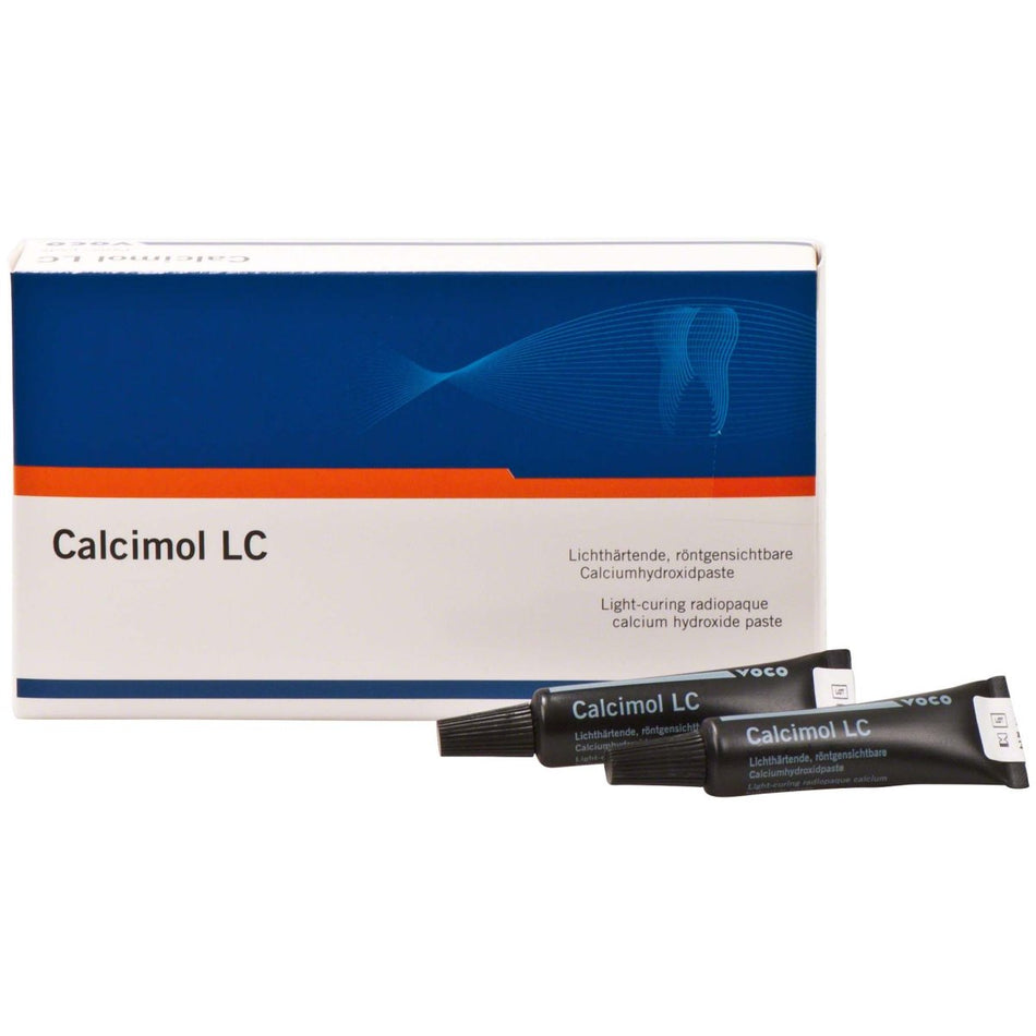 Calcimol LC, calcium hydroxide for underfills, light-curing, radiopaque, 2 tubes of 5 g each