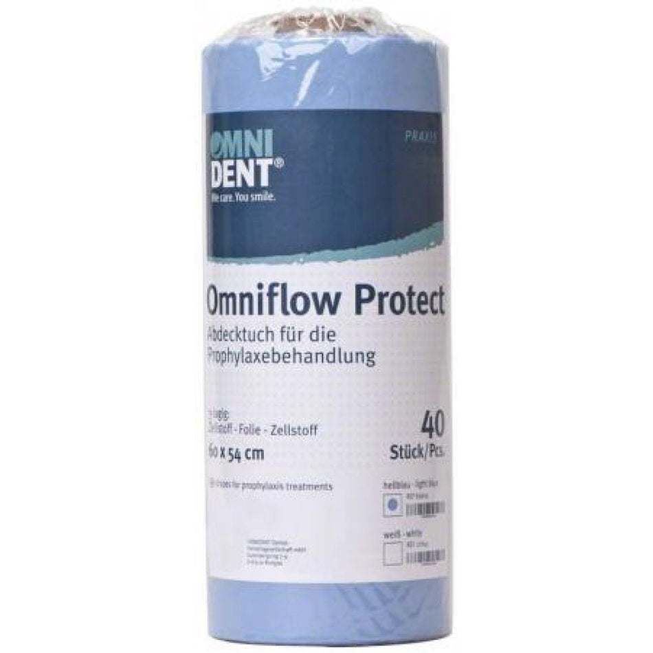 Omniflow Protect roll 40 wipes light blue