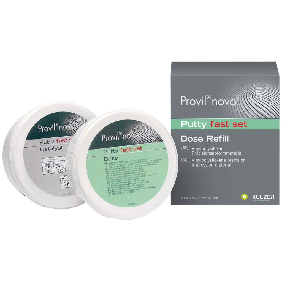 Provil Novo, Putty Fast, precision impression material, green, set, 2 cans of 450 ml each