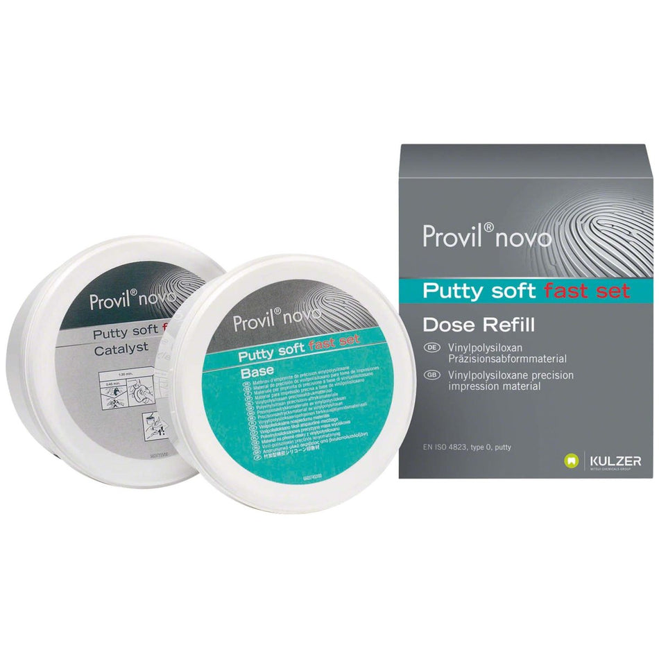 Provil Novo Putty Soft Fast, A-silicones, set, turquoise, 2 packs of 450 ml each