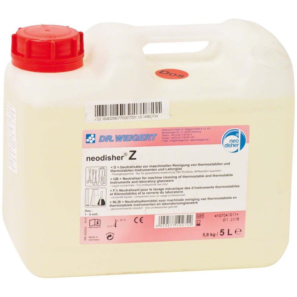 Neodisher Z, neutralizing agent, acidic, 5 litre canister