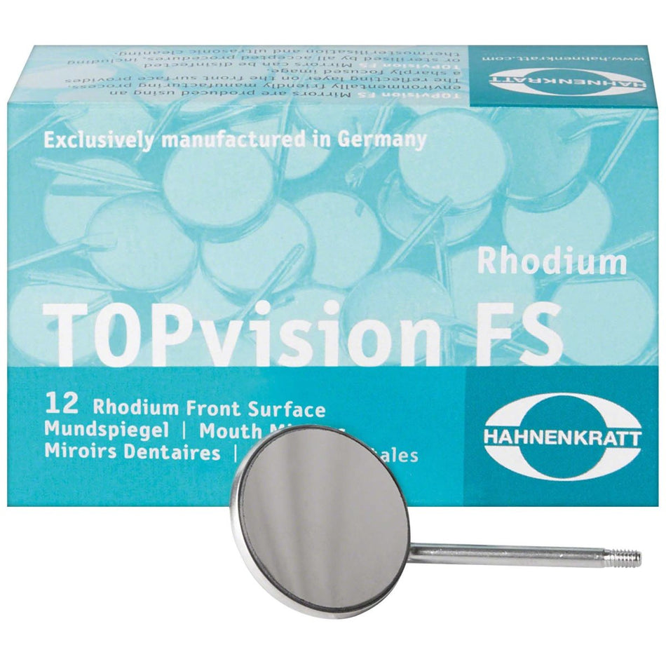 Mouth mirror TOPvision FS Rhodium, flat, No. 5, 24 mm, pack of 12