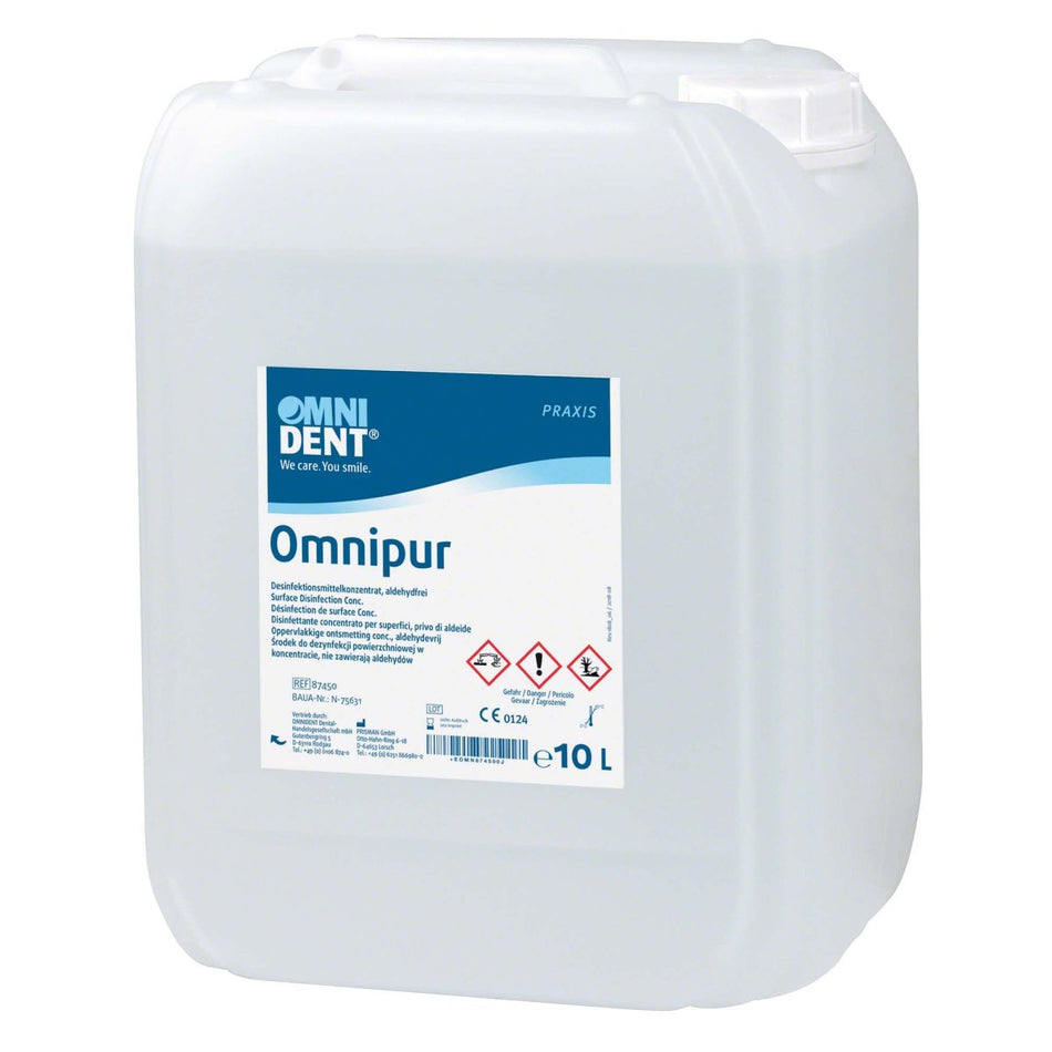 Omnipur, surface disinfectant, aldehyde and phenol free, 10 litre canister