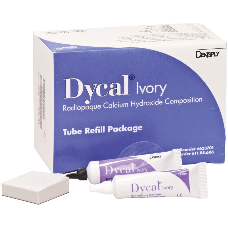 Dycal, calcium hydroxide paste, ivory, pack of 6 sets