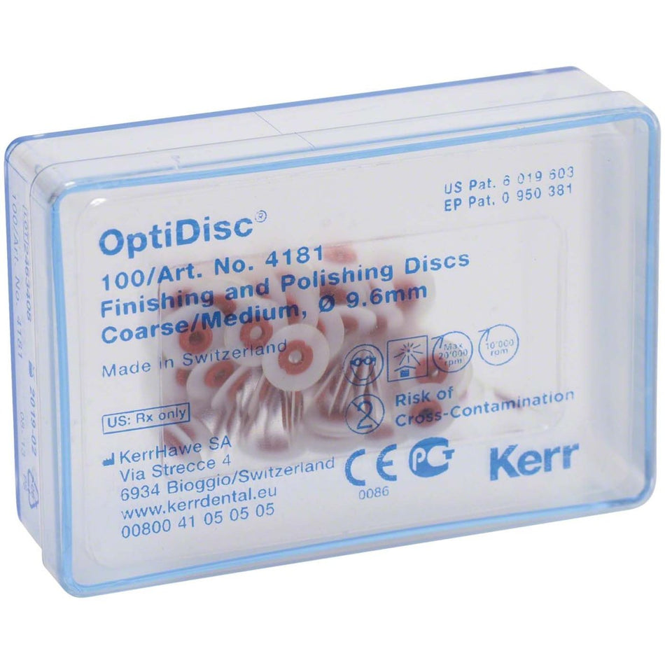 OptiDisc, 9.6 mm, medium, light brown, pack of 100