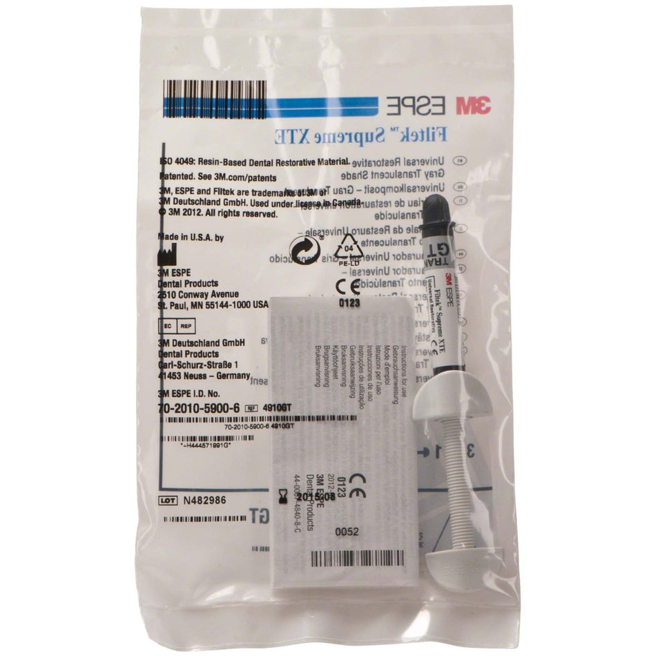 Filtek Supreme XTE Universal, Translucent GT Grey, 3 g syringe