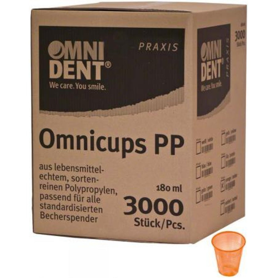 Omnicups PP box 3,000 pieces orange