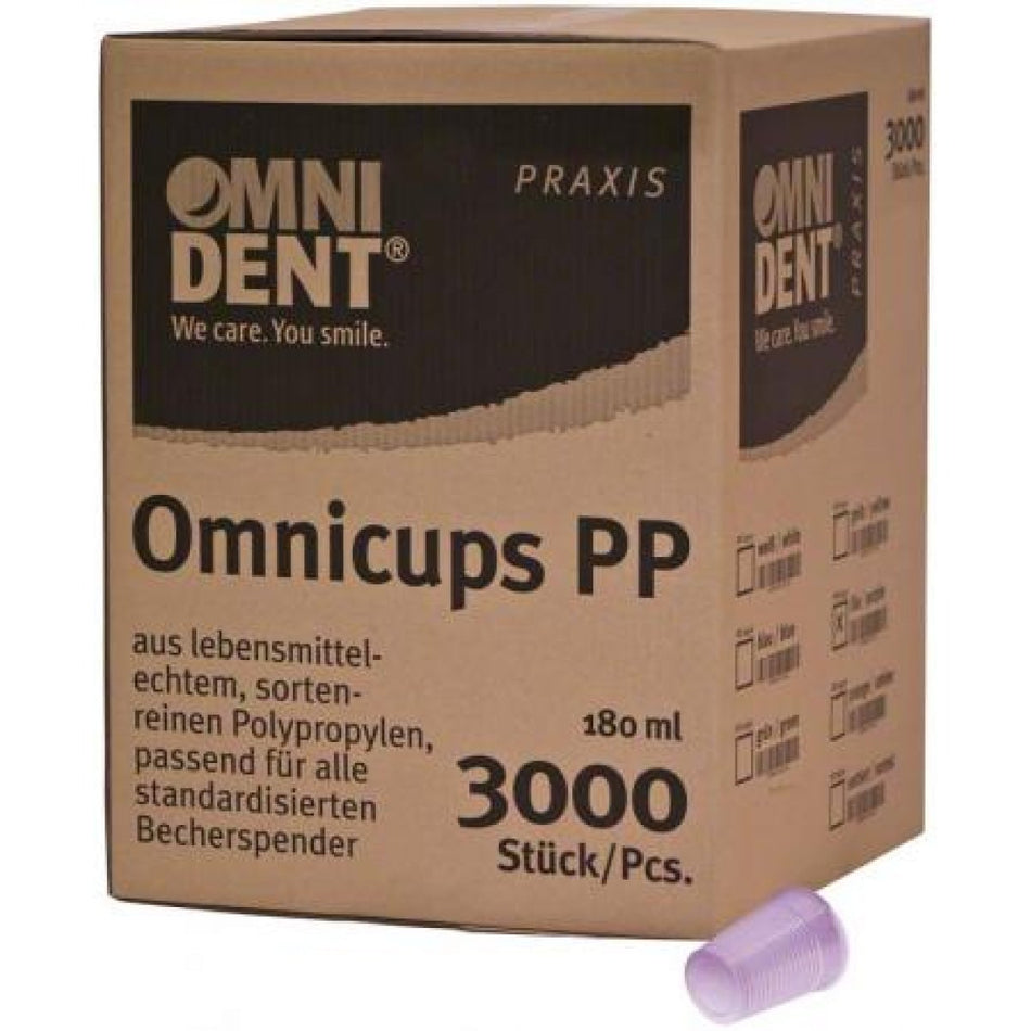 Omnicups PP box 3,000 pieces purple