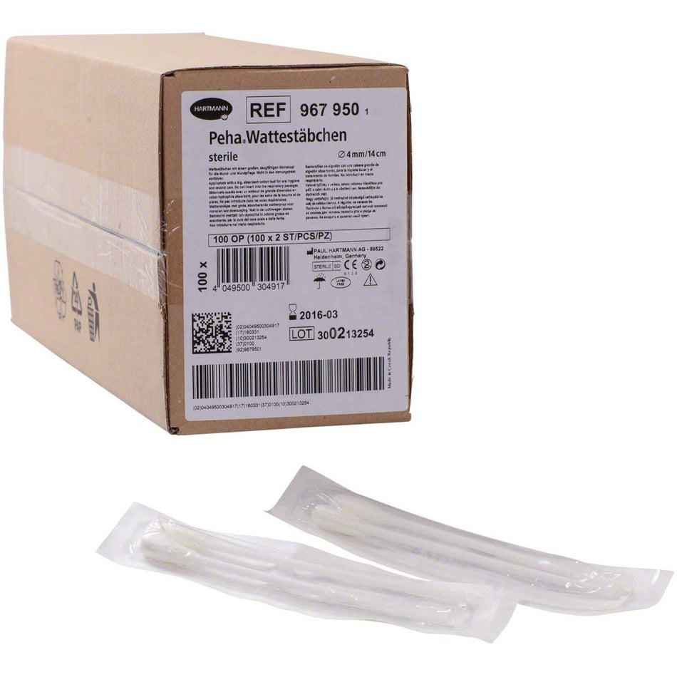 PEHA COTTON SWABS STERILE PA/200