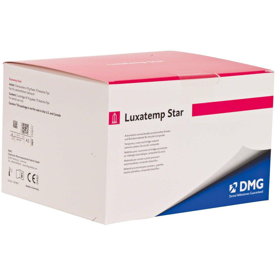 Luxatemp Star Automix, crown and bridge material, A3, 5 cartridges of 76 g each