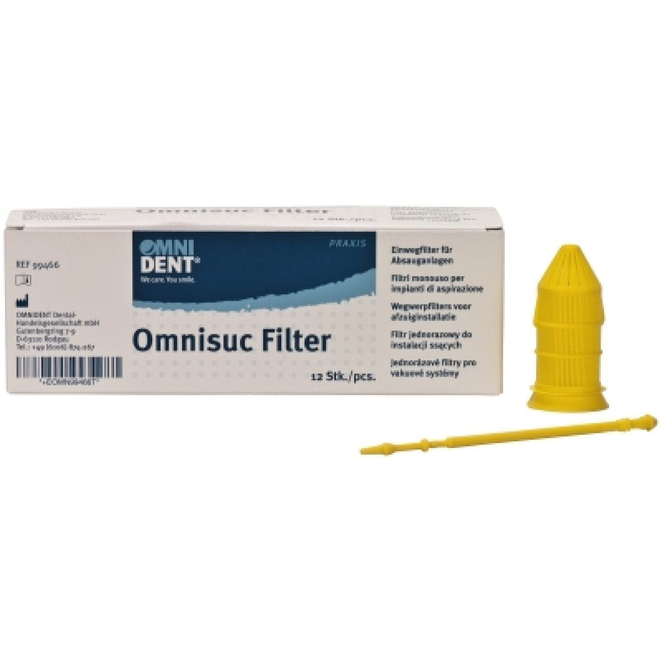 Omnisuc Filter, disposable filter, yellow, pack of 12