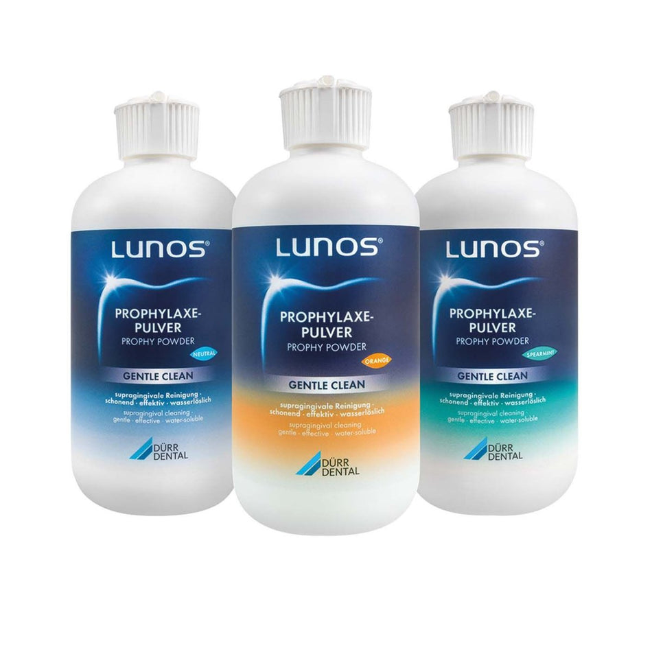 Lunos Prophylaxis Powder, Gentle Clean, Perio Combi Neutral, Collection Set, 1 set of 3 pieces