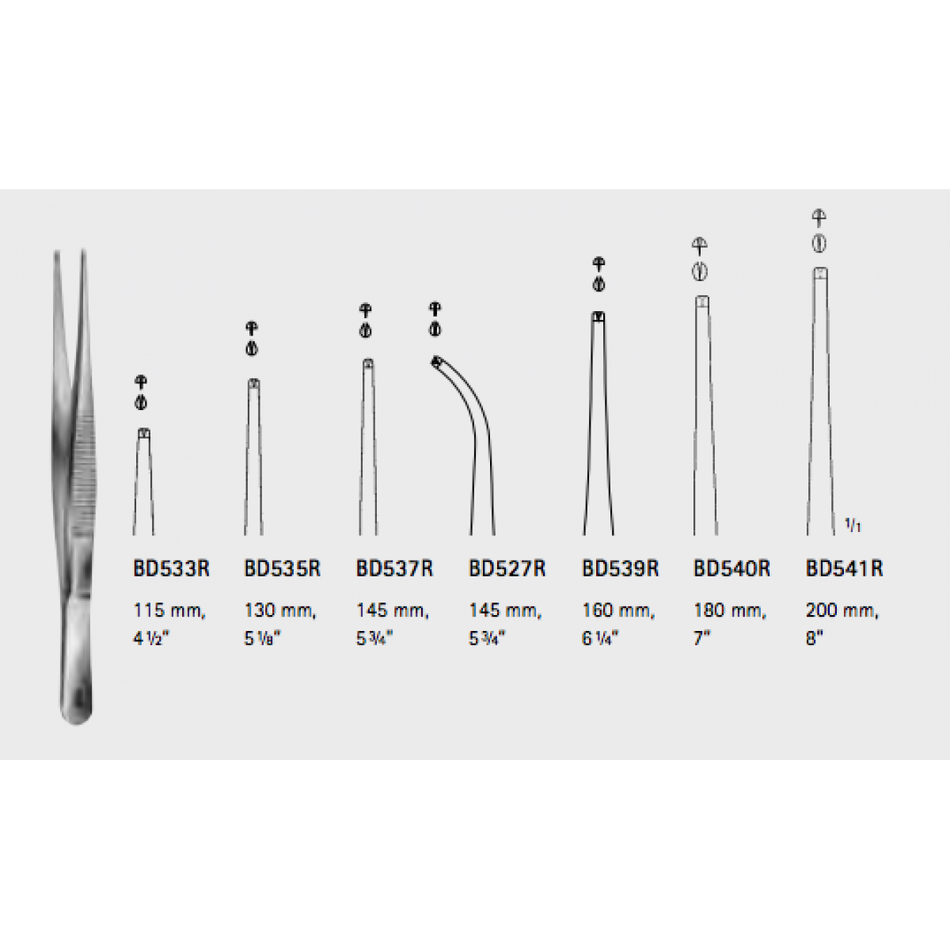 Surgical forceps 16 cm BD 539R, 1 piece