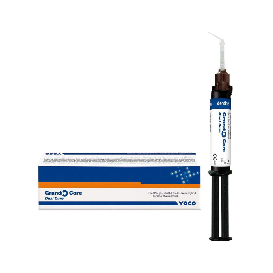 Grandio Core Dual Cure, Nano-Hybrid stump build-up material, QuickMix, blue, syringe of 10 g