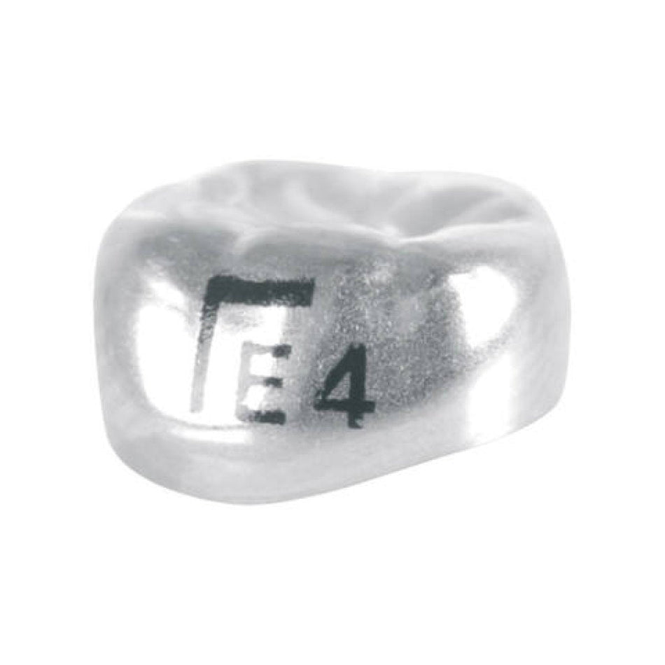 Stainless steel crowns, milk molar, UK 2, left, ELL4, ? mesial/distal 9.8, pack of 5