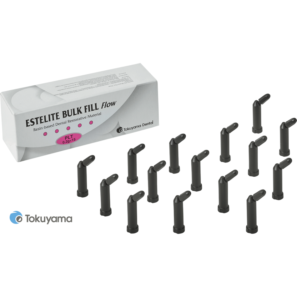 Estelite Bulk Fill Flow Caps A3, sub-micro filler with round fillers, 20 dosage capsules of 200 mg each